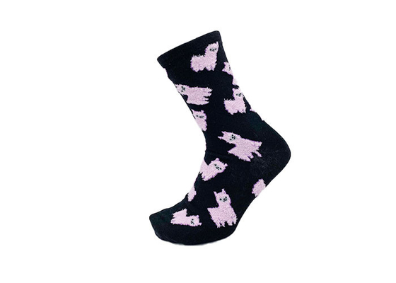 Cute Alpaca Pink Womens Fancy Socks Ankle Boot Socks For Women