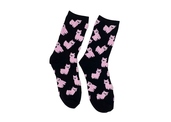 Cute Alpaca Pink Womens Fancy Socks Ankle Boot Socks For Women