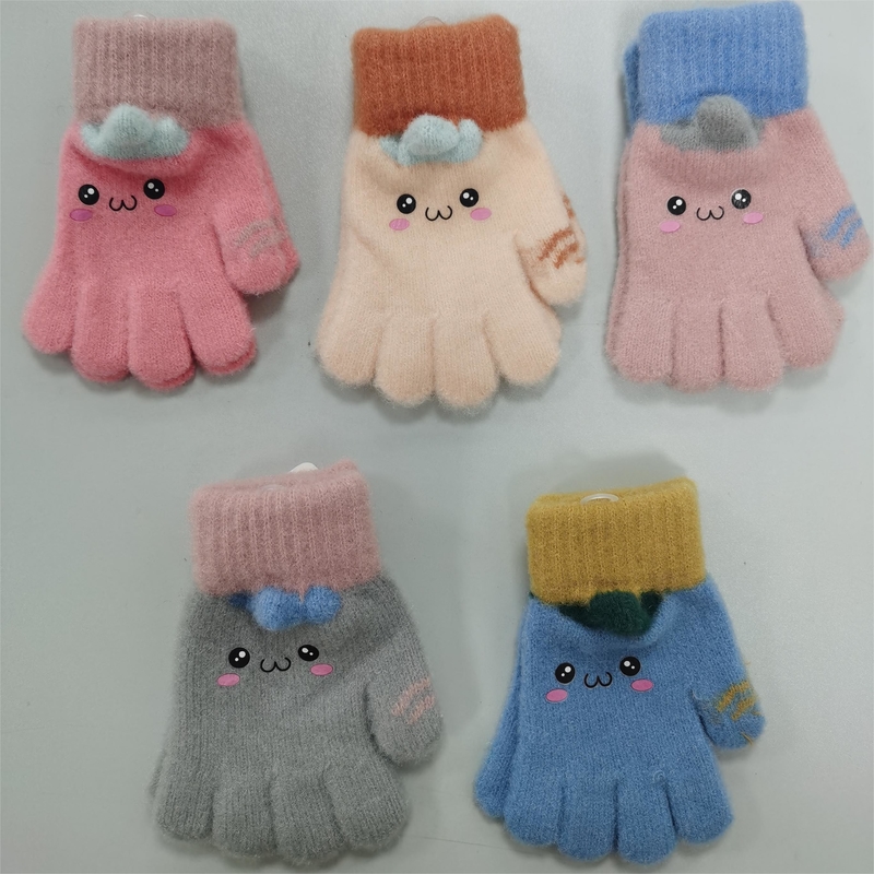 Color Blocking Winter Knit Gloves Insulated for Unisex Warmth Stretchy Fit