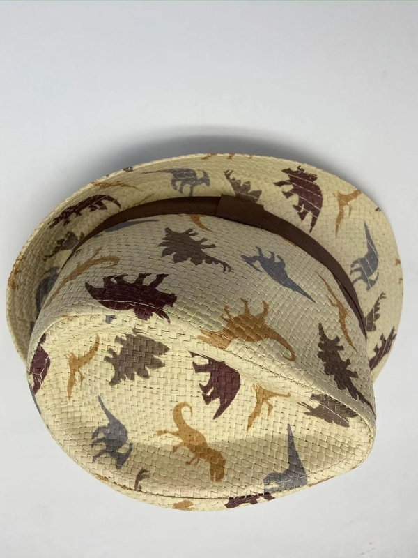 Womens Solid Pattern Straw Summer Floppy Hats