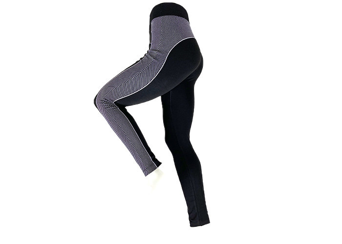 Sports Womens Seamless Leggings High Waisted Tummy Control Black Polyester